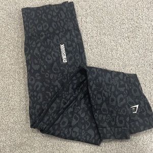 GYMSHARK Adapt Animal Seamless Leggings Black Leopard Medium